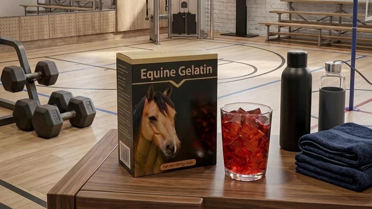 A gym table with a water bottle, a folded towel and a glass of chilled drink set out in the afternoon