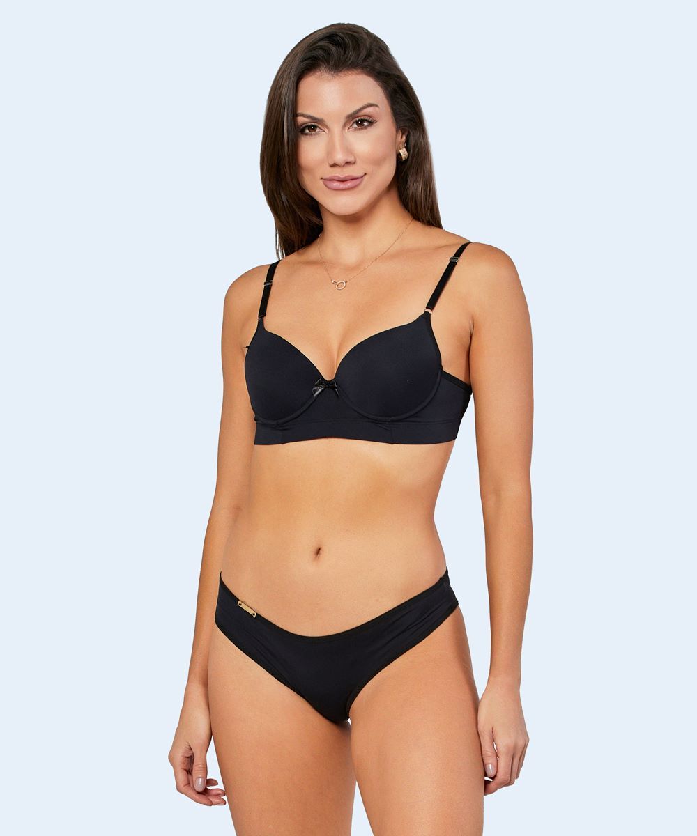 Conjunto Microfibra Calcinha Biquini - FEMME FATALLE