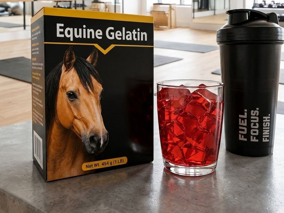 A prepared drink on a counter in a bright, quiet studio