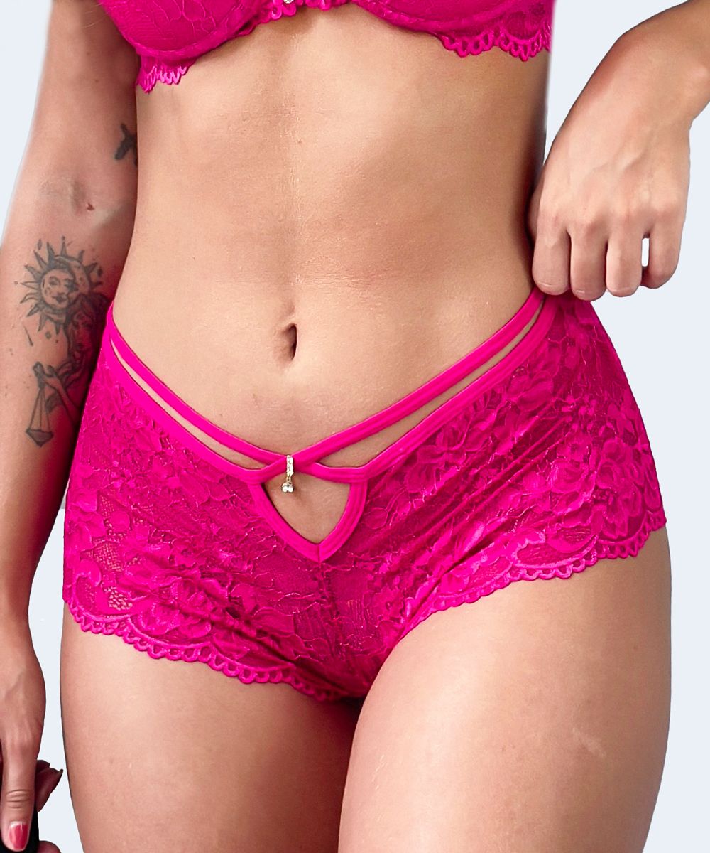 Calcinha Caleçon com Tiras no Cós - JACKIE LINGERIE