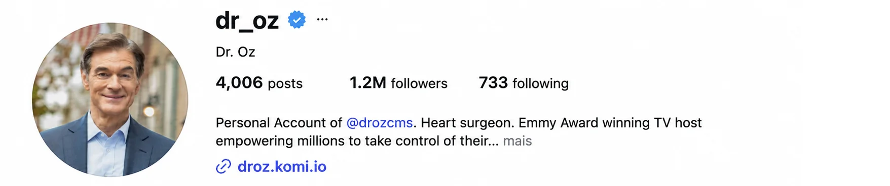 dr_oz — Dr. Oz no Instagram