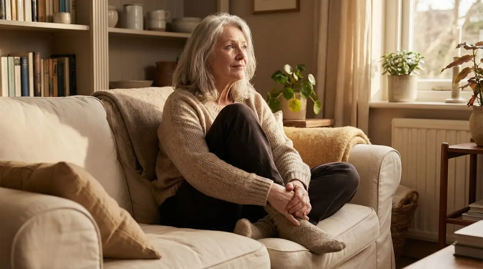 Person experiencing mental clarity and cognitive well-being