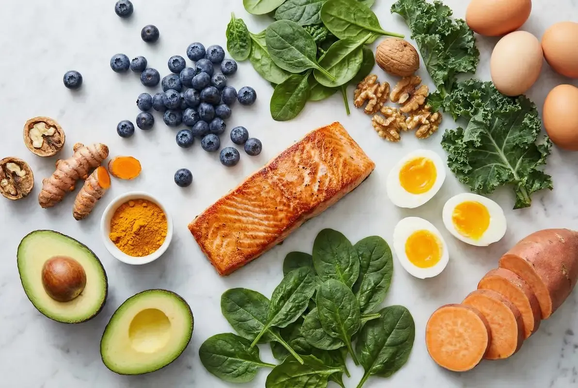 Healthy foods rich in nutrients studied for brain health and memory support