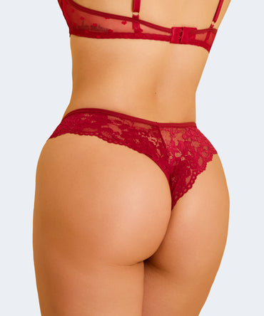 Calcinha Fio Rendada Tule Love - JACKIE LINGERIE