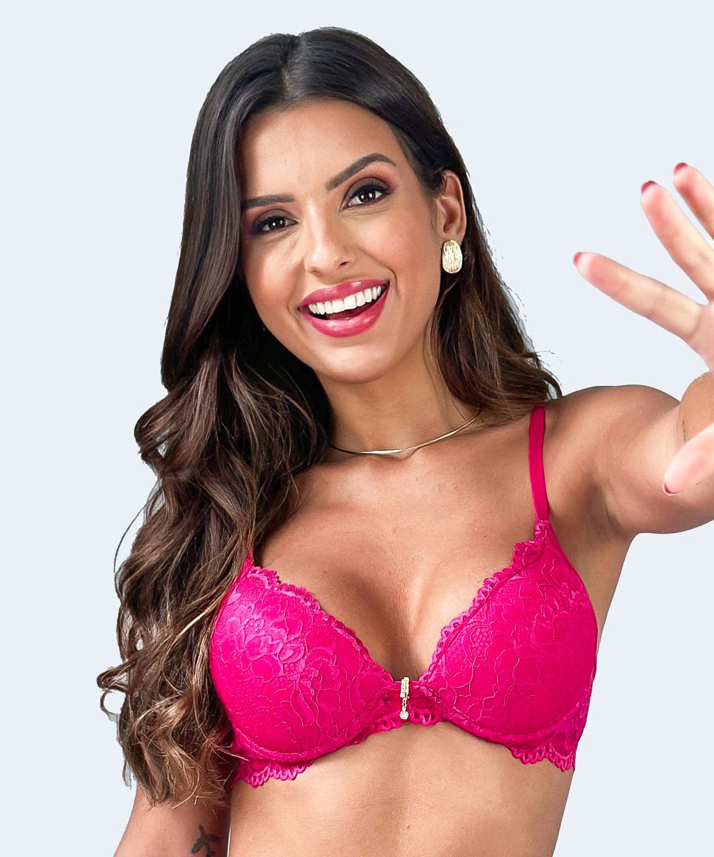 Sutiã Push Up em Renda - JACKIE LINGERIE