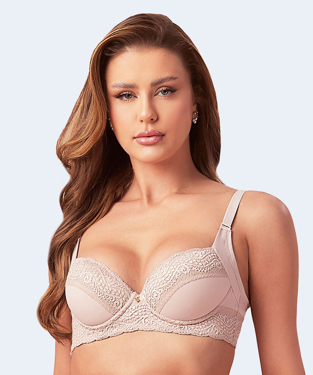 Sutiã De Microfibra Base Redutor Renda Decote E Base - NAYANE LINGERIE